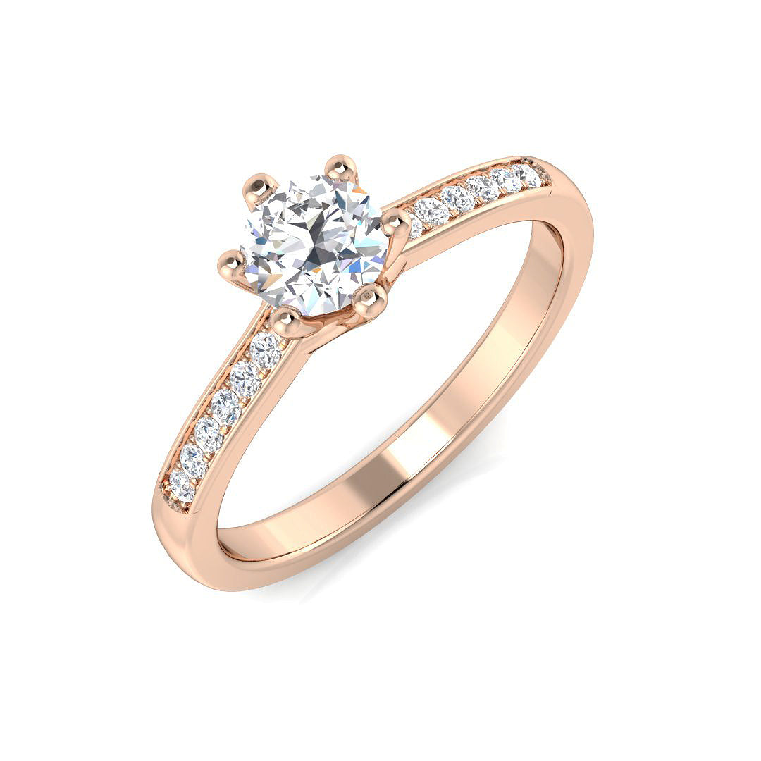 Engagement Diamond Ring 0.31ct–0.54ct – SL8714 – 18k Rose Gold