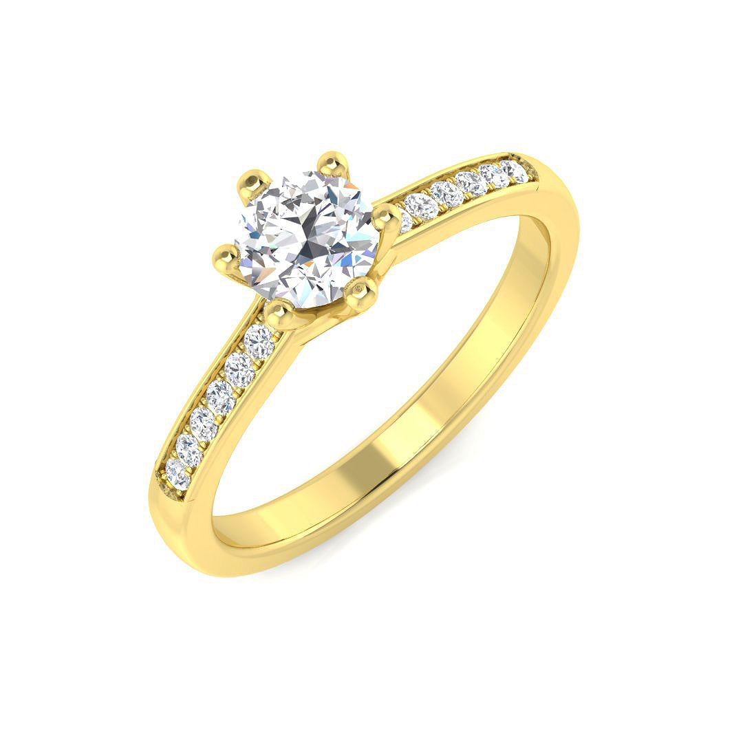 Engagement Diamond Ring 0.31ct–0.54ct – SL8714 – 18k Yellow Gold