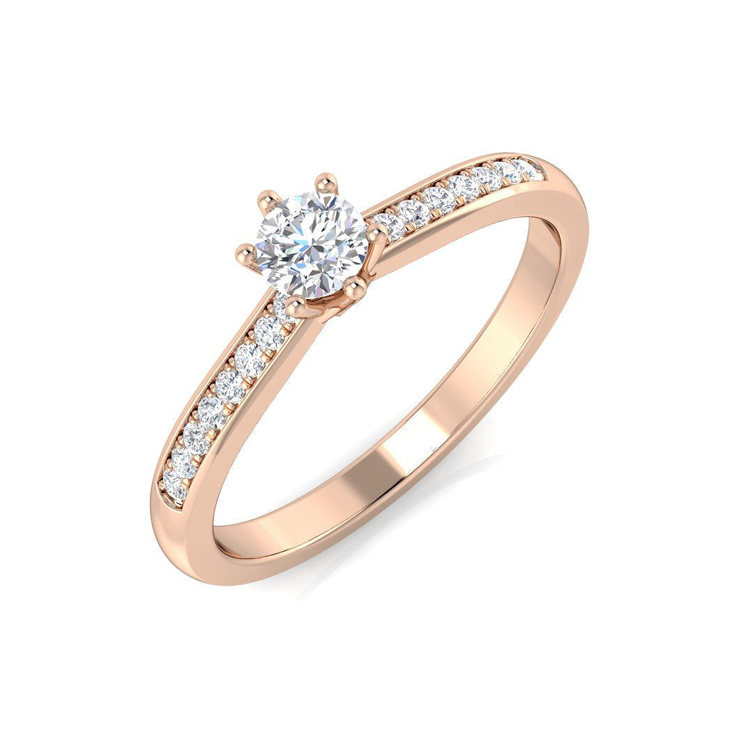 Engagement Diamond Ring 0.31ct–0.54ct – SL8714 – 18k Rose Gold