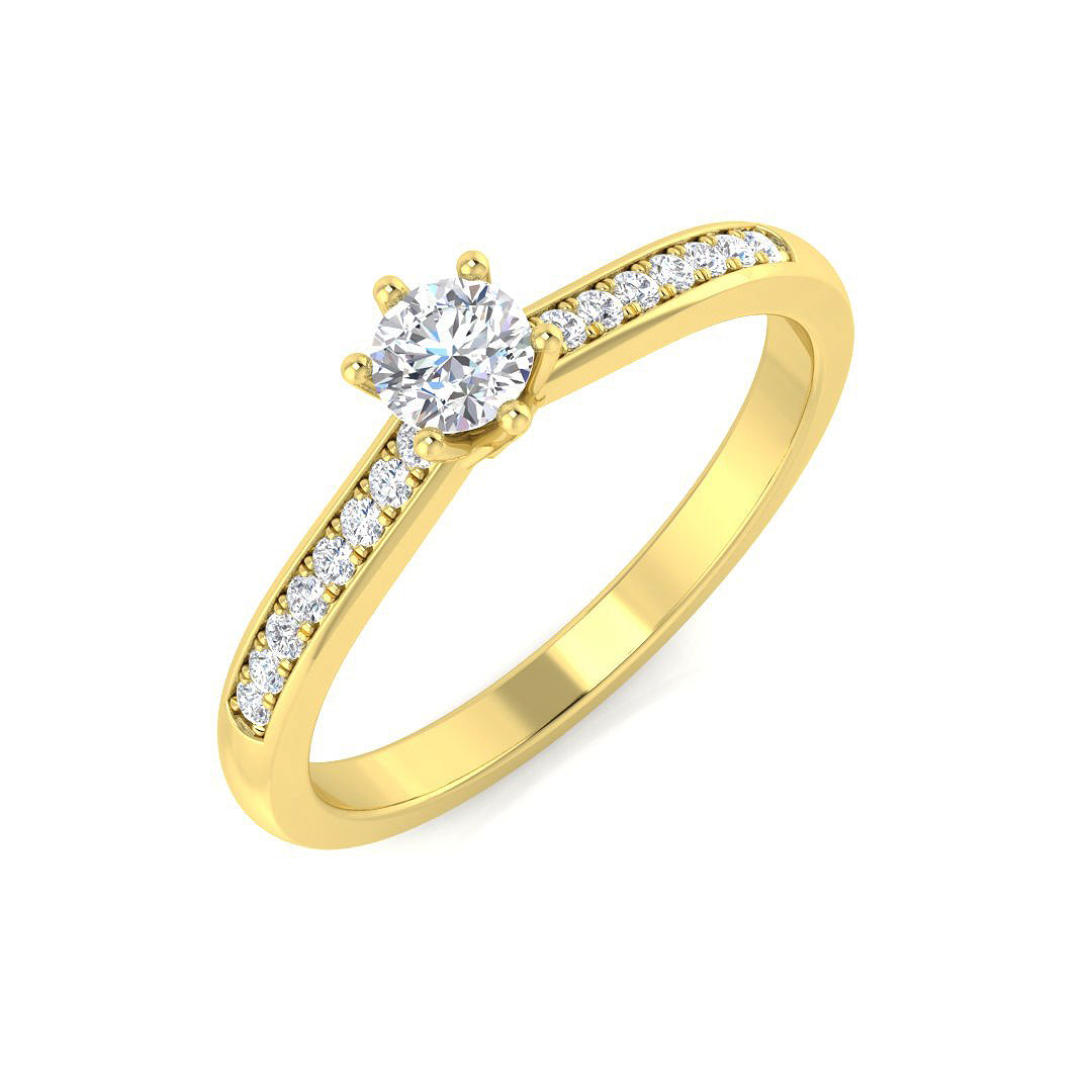 Engagement Diamond Ring 0.31ct–0.54ct – SL8714 – 18k Yellow Gold