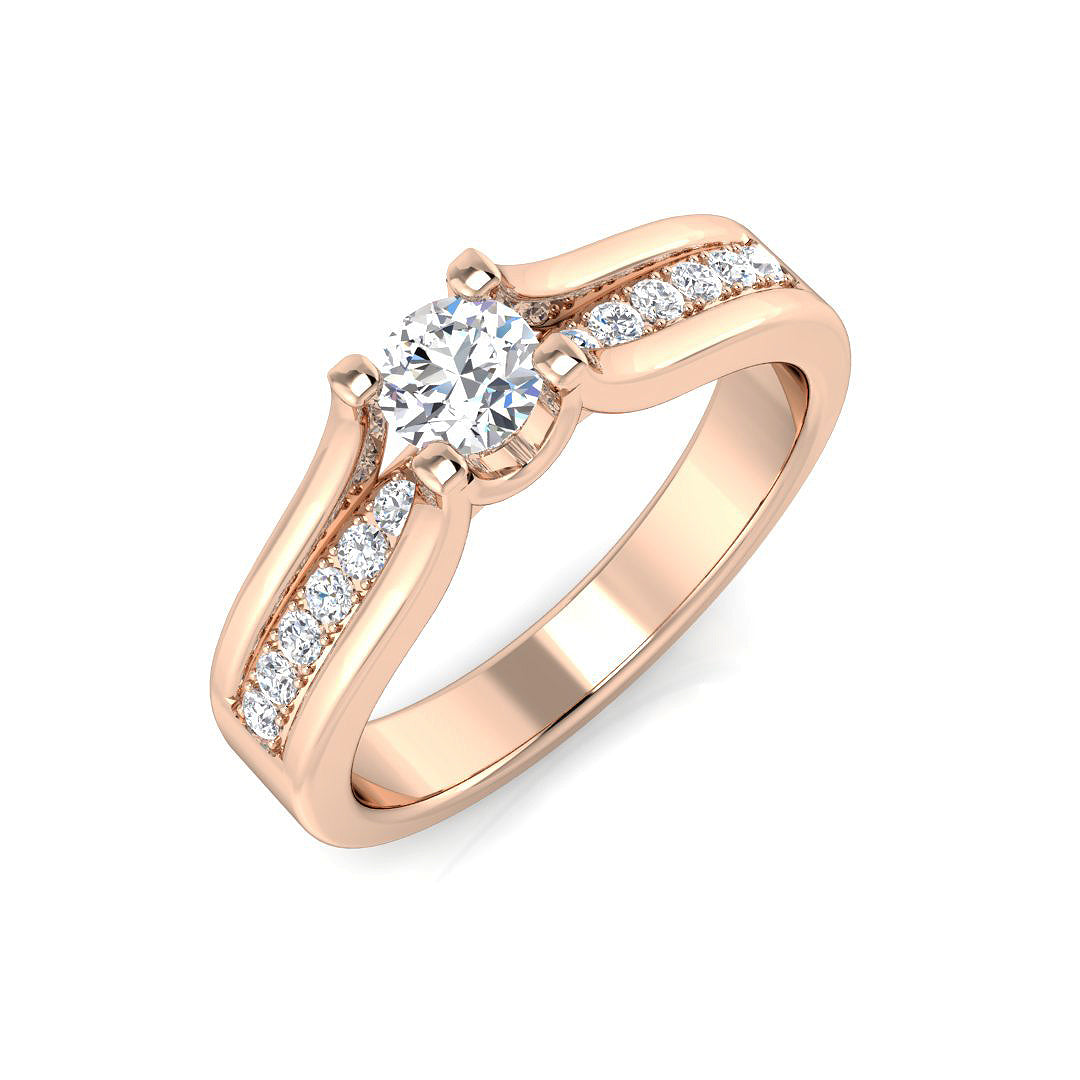 Engagement Diamond Ring 0.39ct – SL8717 – 18k Rose Gold