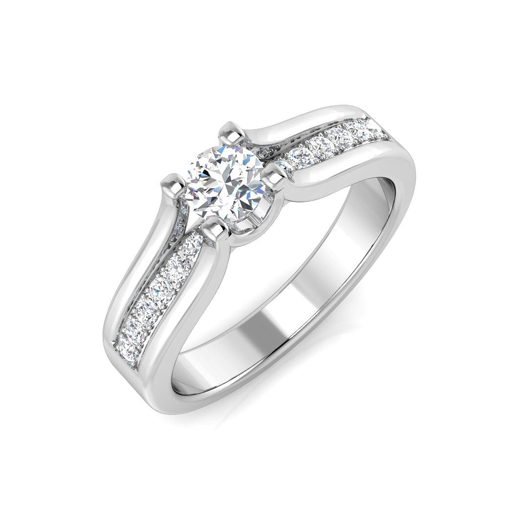 Engagement Diamond Ring 0.39ct – SL8717 – 18k White Gold