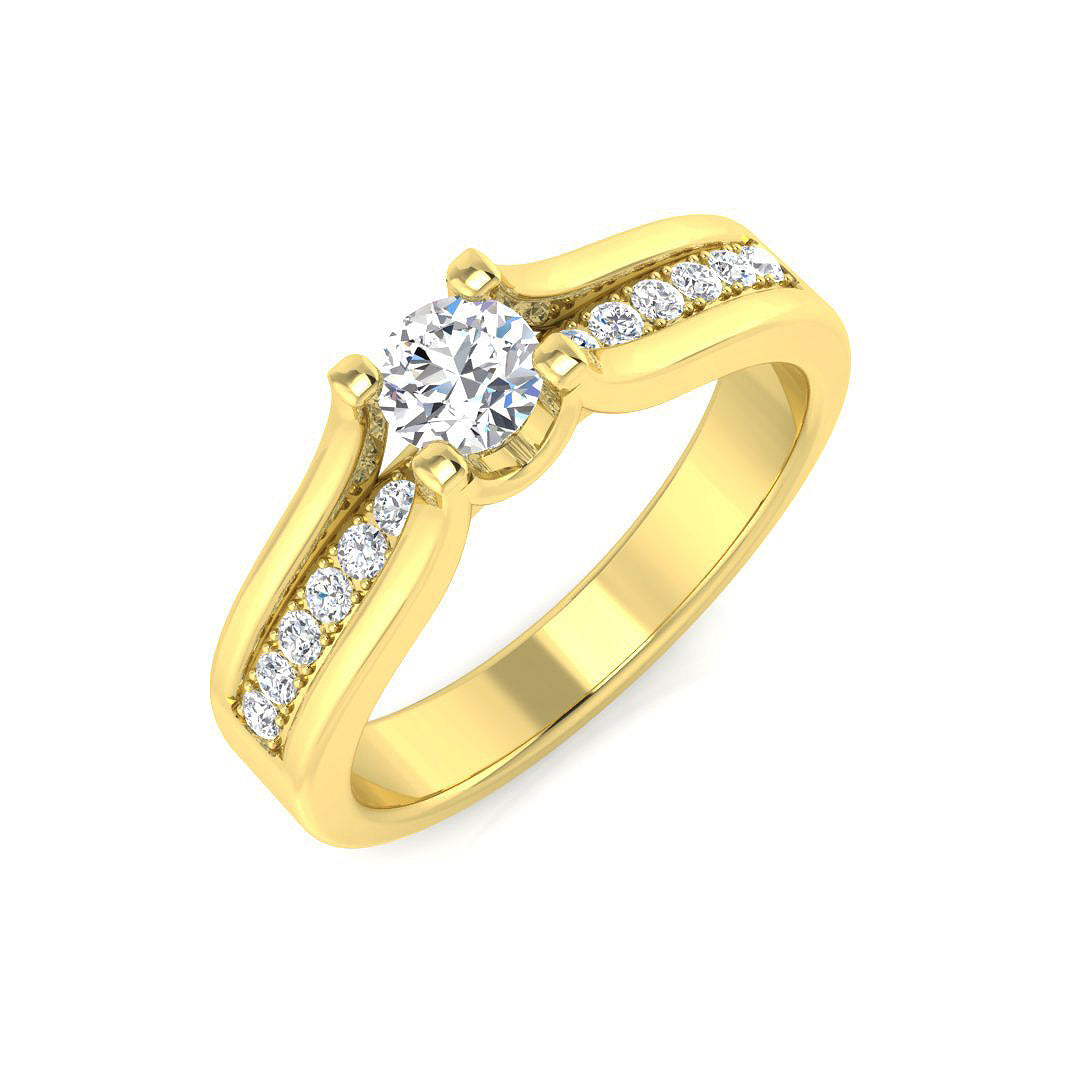 Engagement Diamond Ring 0.39ct – SL8717 – 18k Yellow Gold