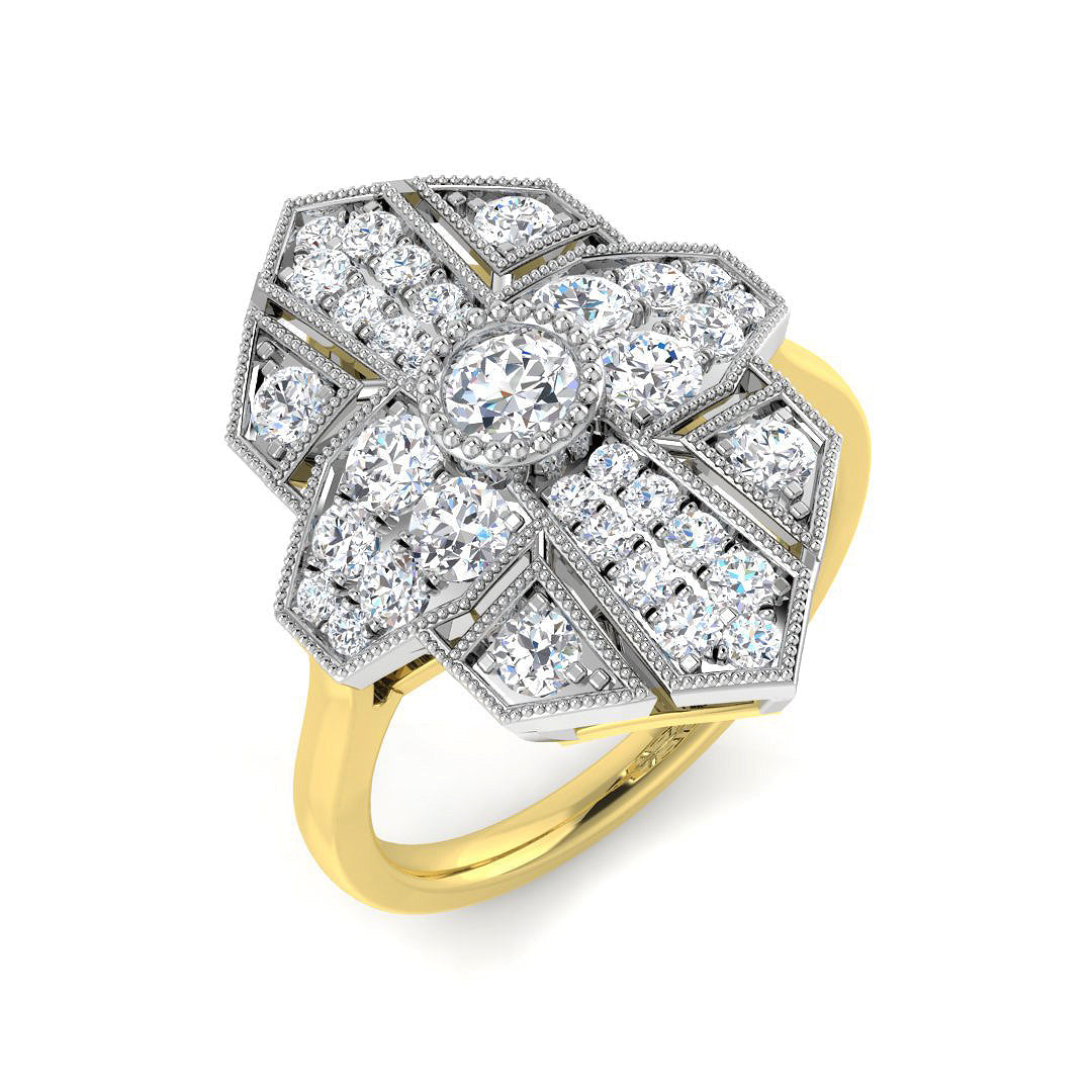Vintage Diamond Ring 0.35ct–1.01ct – SL8349 – 18k Yellow Gold
