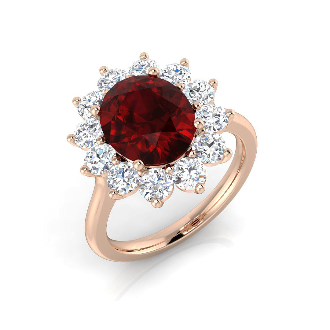 Cluster Diamond Ring 2.23ct–3.85ct – SL8791~RY – 18k Rose Gold
