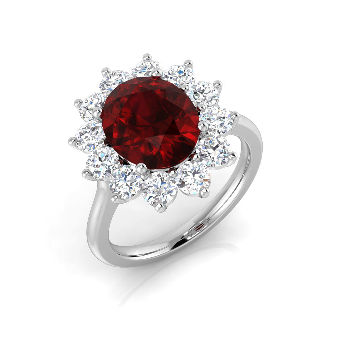 Cluster Diamond Ring 2.23ct–3.85ct – SL8791~RY – 18k White Gold