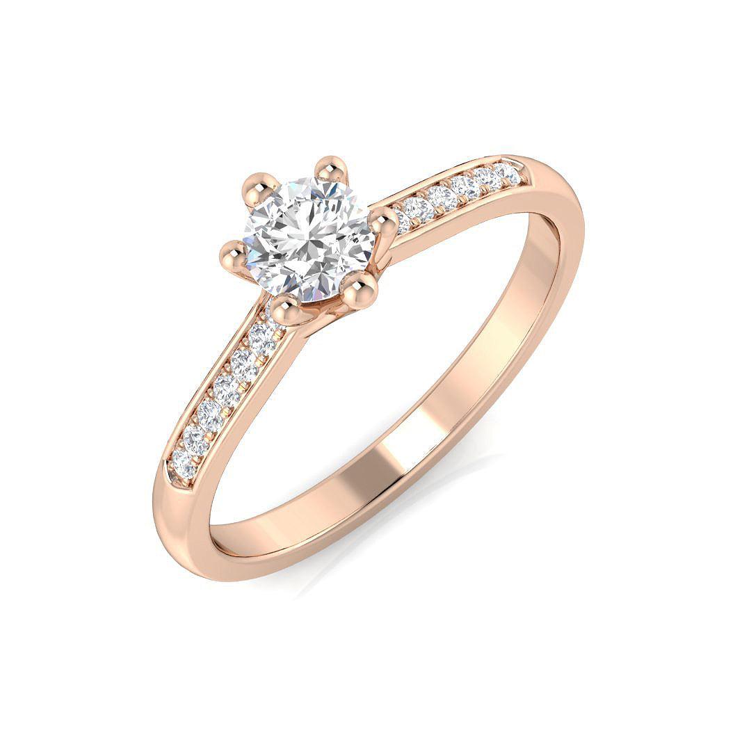 Engagement Diamond Ring 0.31ct–0.54ct – SL8714 – 18k Rose Gold