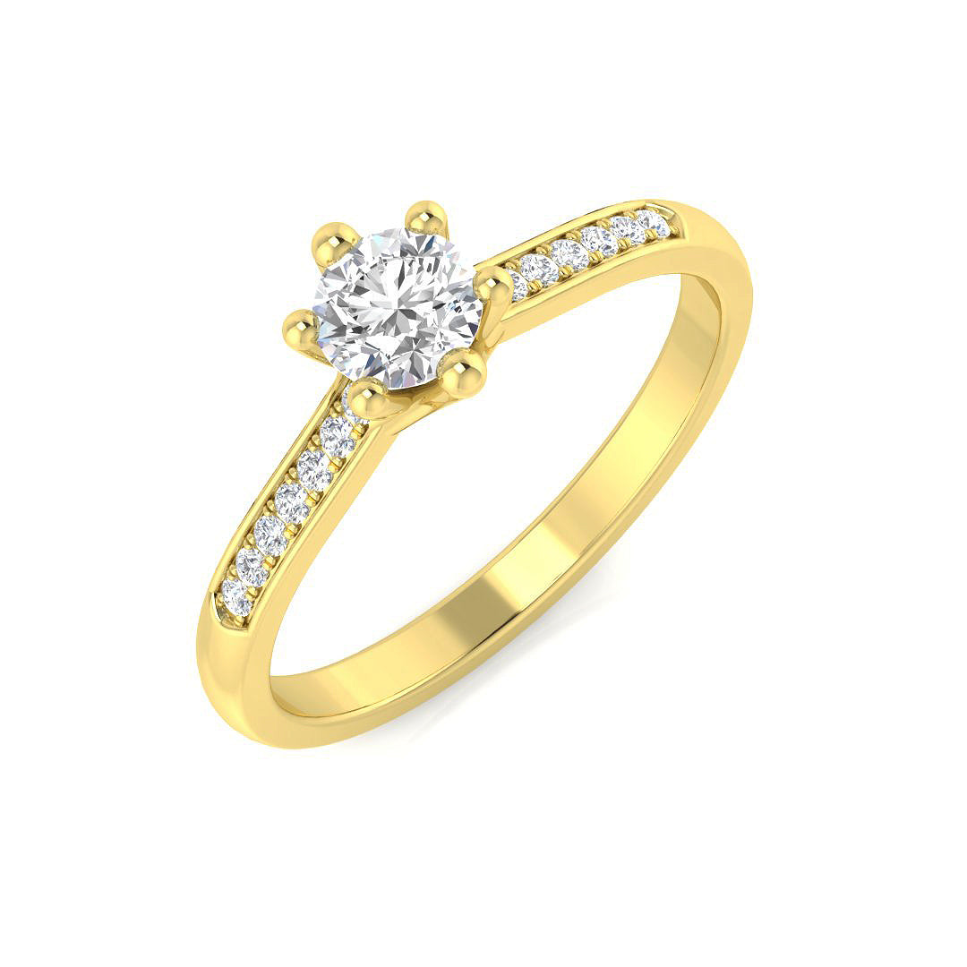 Engagement Diamond Ring 0.31ct–0.54ct – SL8714 – 18k Yellow Gold
