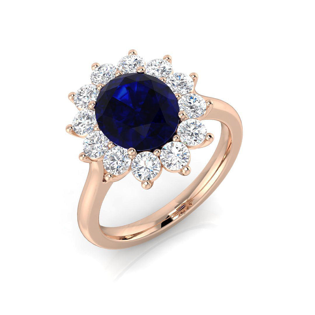 Cluster Diamond Ring 1.92ct–3.43ct – SR136~BS – 18k Rose Gold