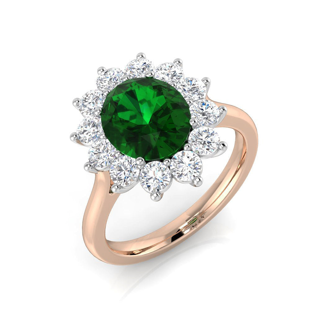 Cluster Diamond Ring 1.05ct–4.26ct – SL8276~EM – 18k Rose Gold