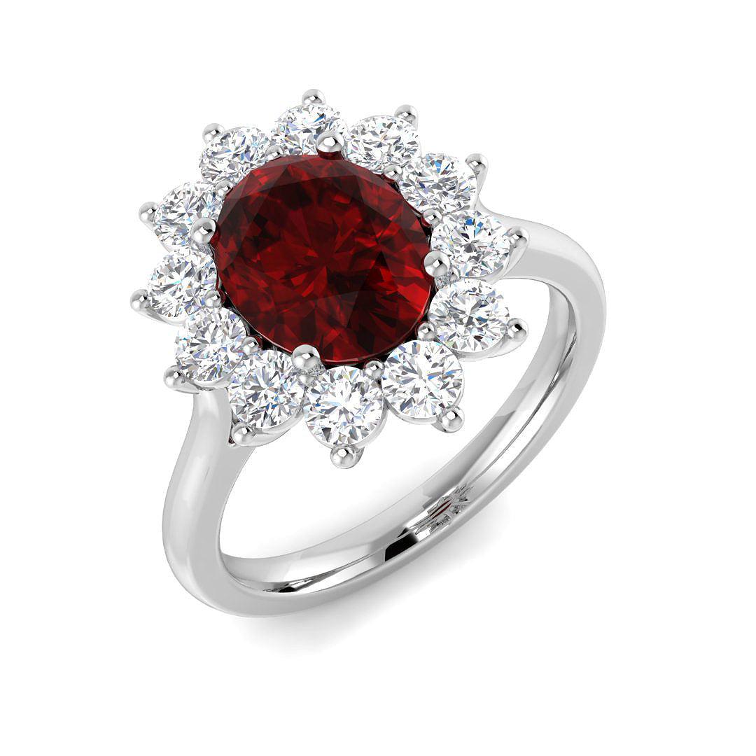 Cluster Diamond Ring 2.23ct–3.85ct – SL8791~RY – 9k White Gold