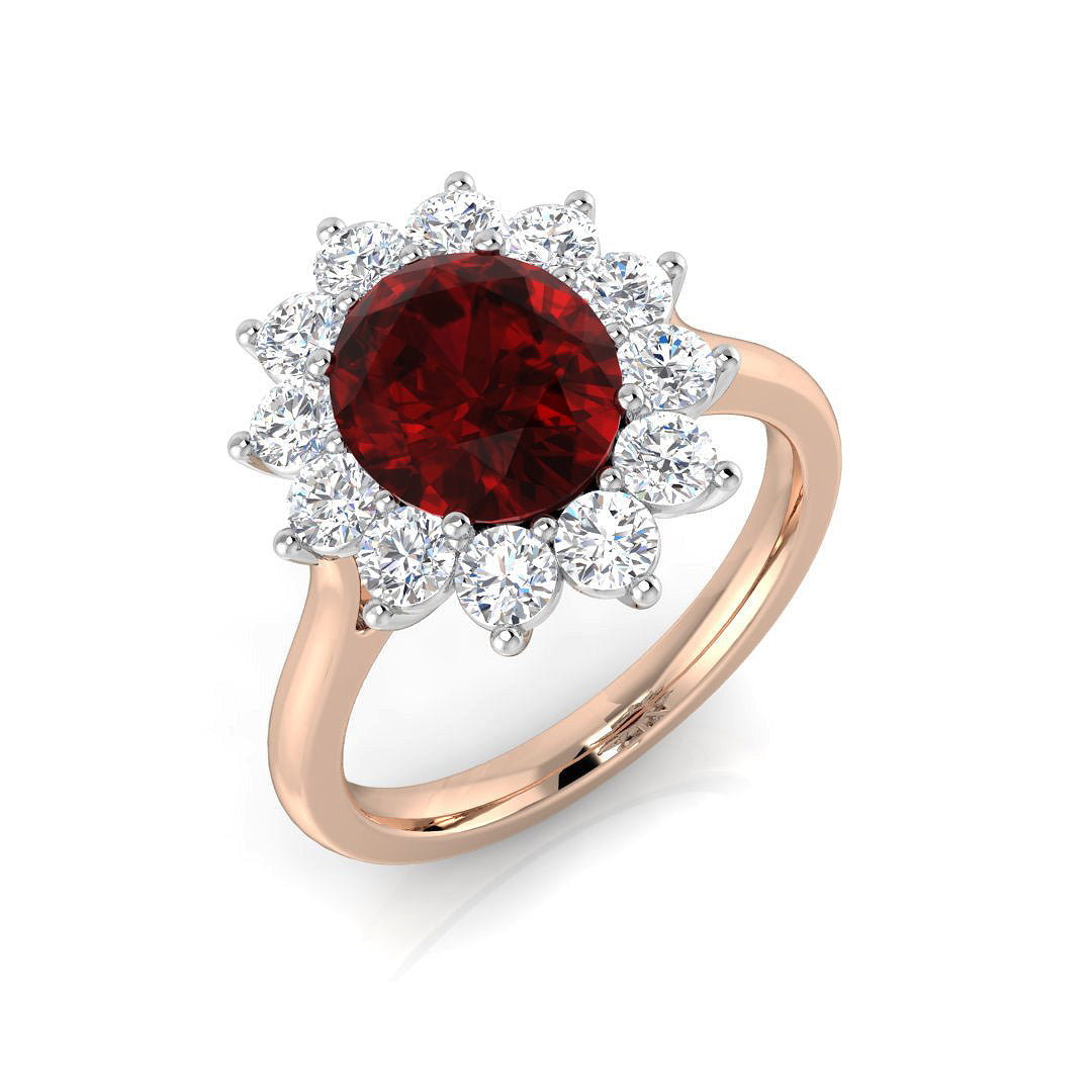 Cluster Diamond Ring 2.23ct–3.85ct – SL8791~RY – 18k Rose Gold
