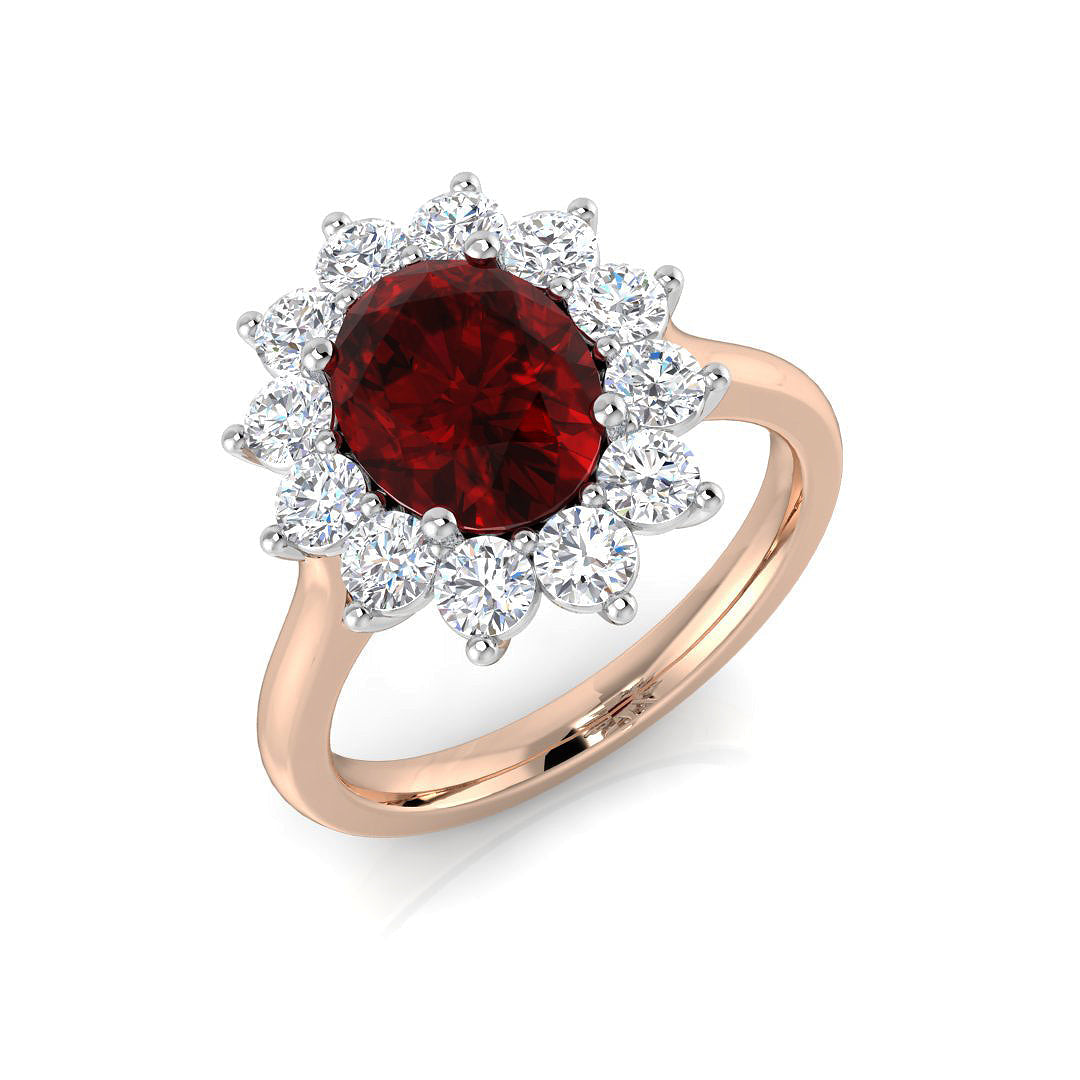 Cluster Diamond Ring 2.23ct–3.85ct – SL8791~RY – 18k Rose Gold