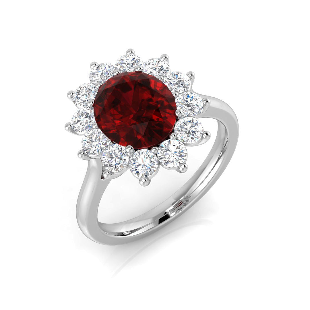 Cluster Diamond Ring 2.23ct–3.85ct – SL8791~RY – 18k White Gold