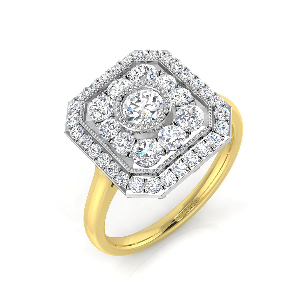 Vintage Diamond Ring 0.39ct–1.07ct – SL8503 – 18k Yellow Gold
