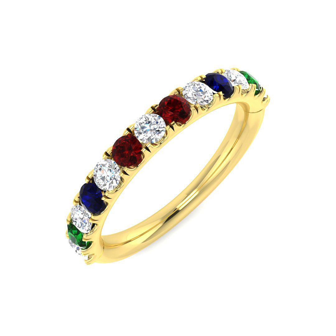 Ruby Diamond Ring 0.75ct – SL8930~MIX – 18k Yellow Gold