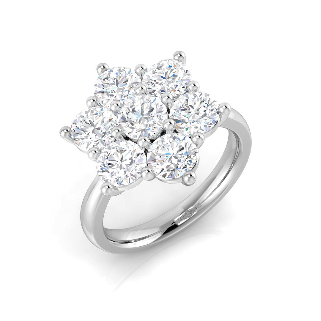 Multi Stone Diamond Ring 0.22ct–4.79ct – SL8523 – 18k White Gold