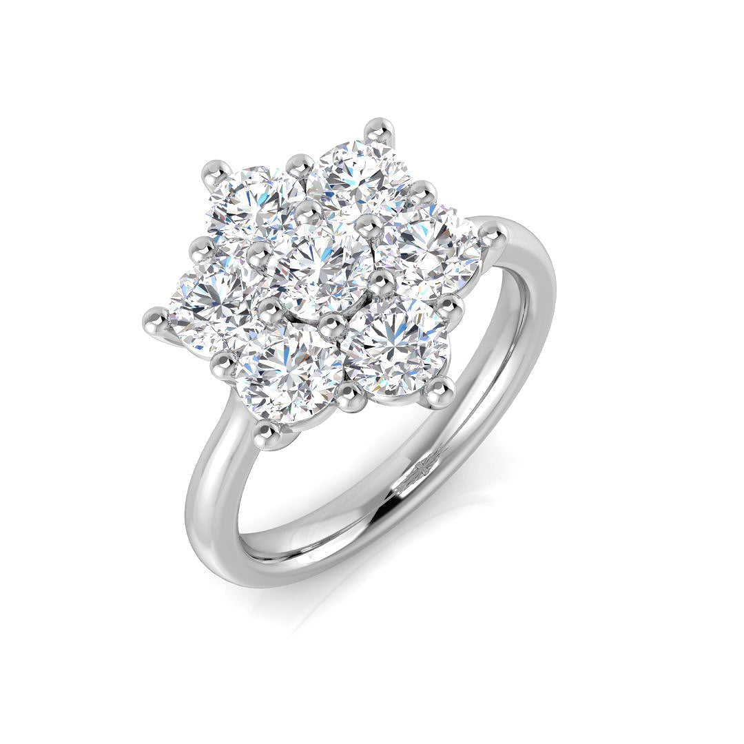 Multi Stone Diamond Ring 0.22ct–4.79ct – SL8523 – 18k White Gold