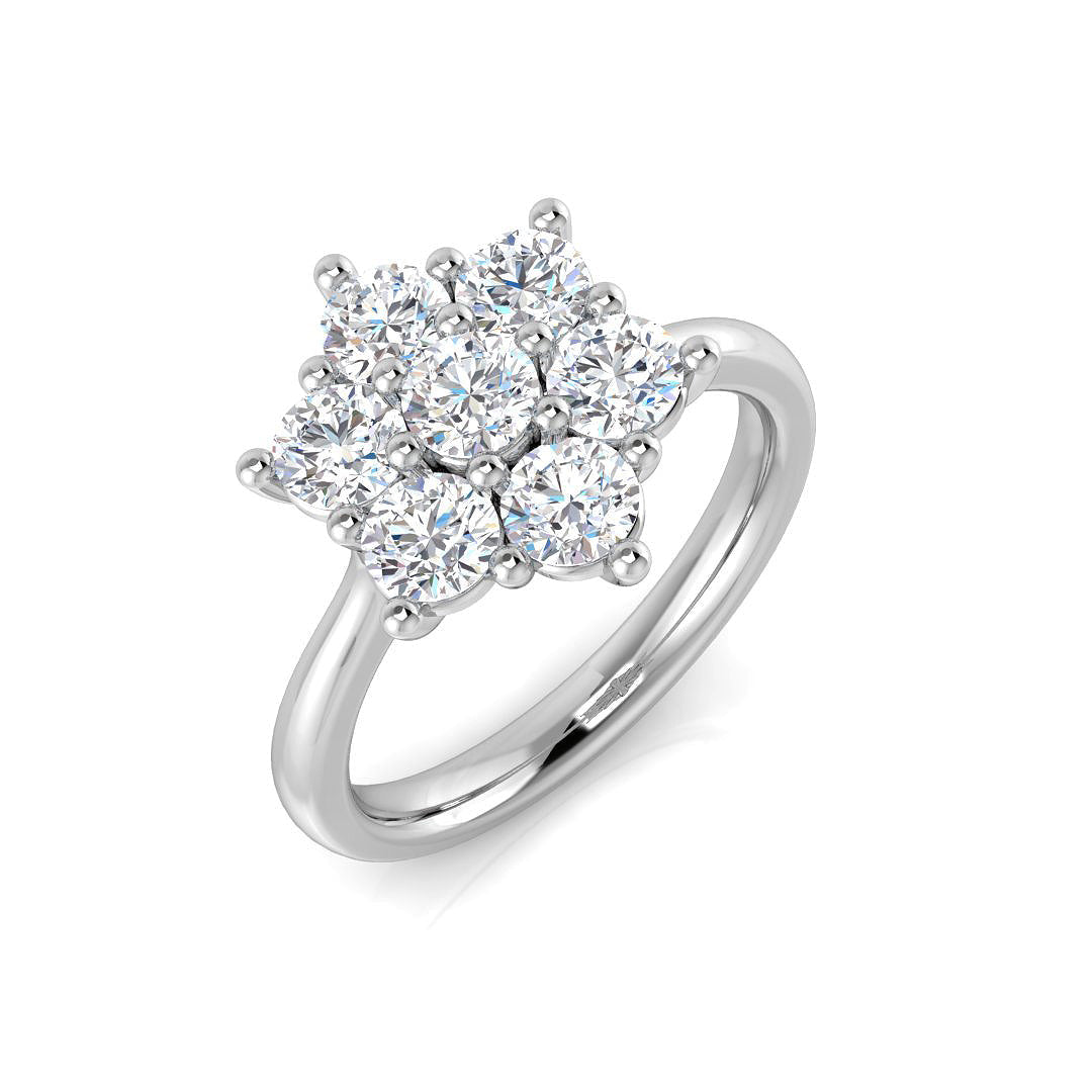 Multi Stone Diamond Ring 0.22ct–4.79ct – SL8523 – 18k White Gold
