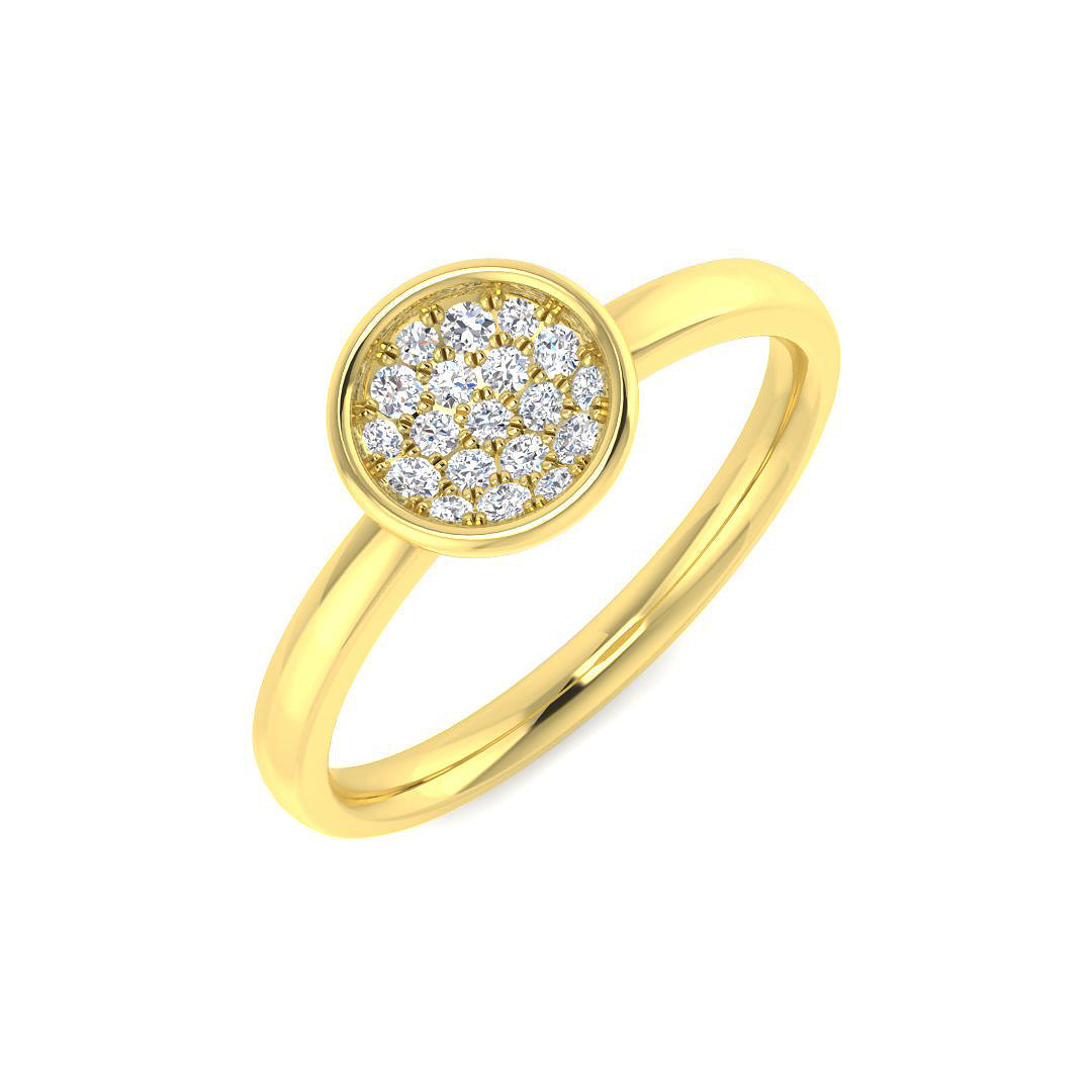 Cluster Diamond Ring 0.14ct – SL9037 – 18k Yellow Gold