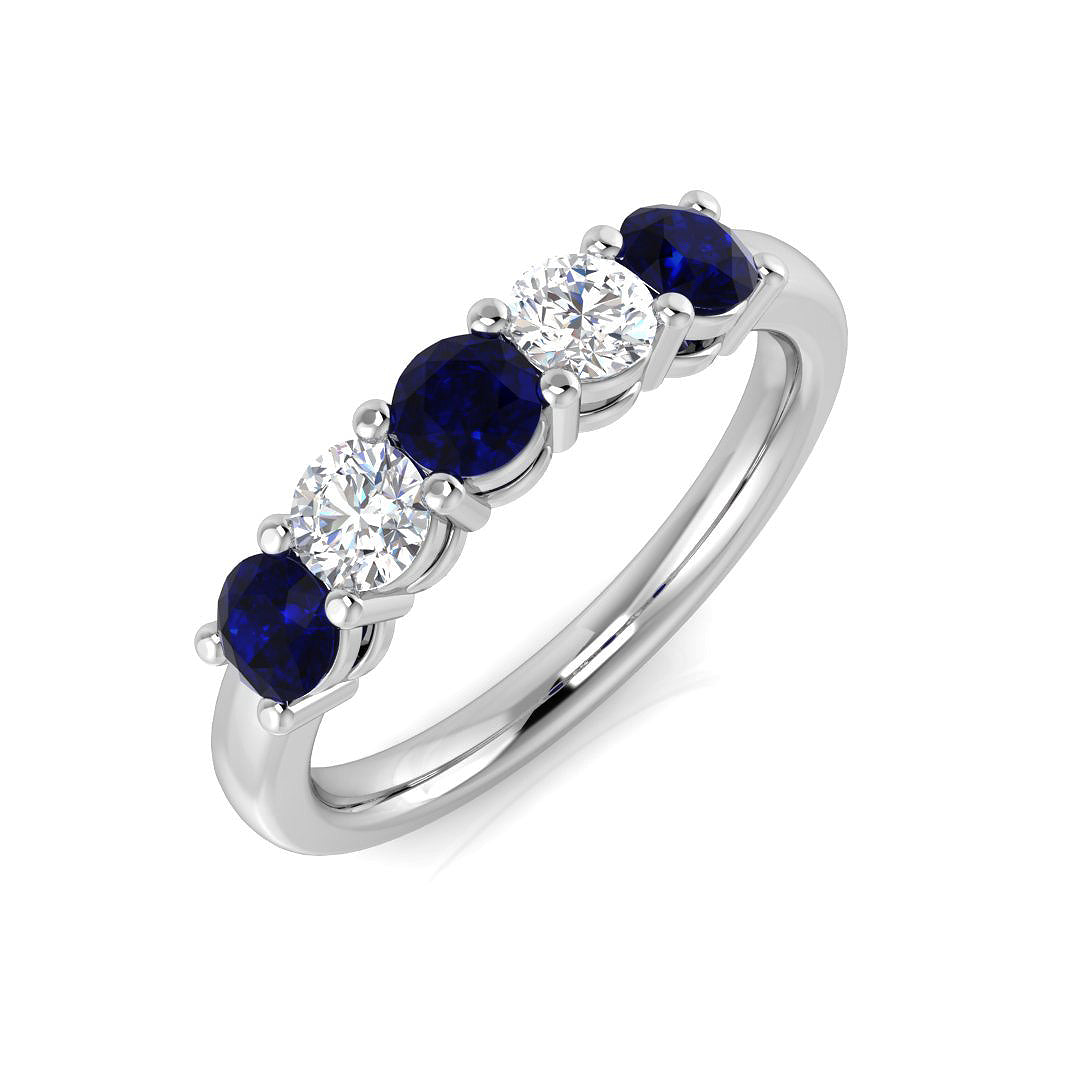 Five Stone Diamond Ring 0.63ct–1.73ct – SL8941~BS – 18k White Gold