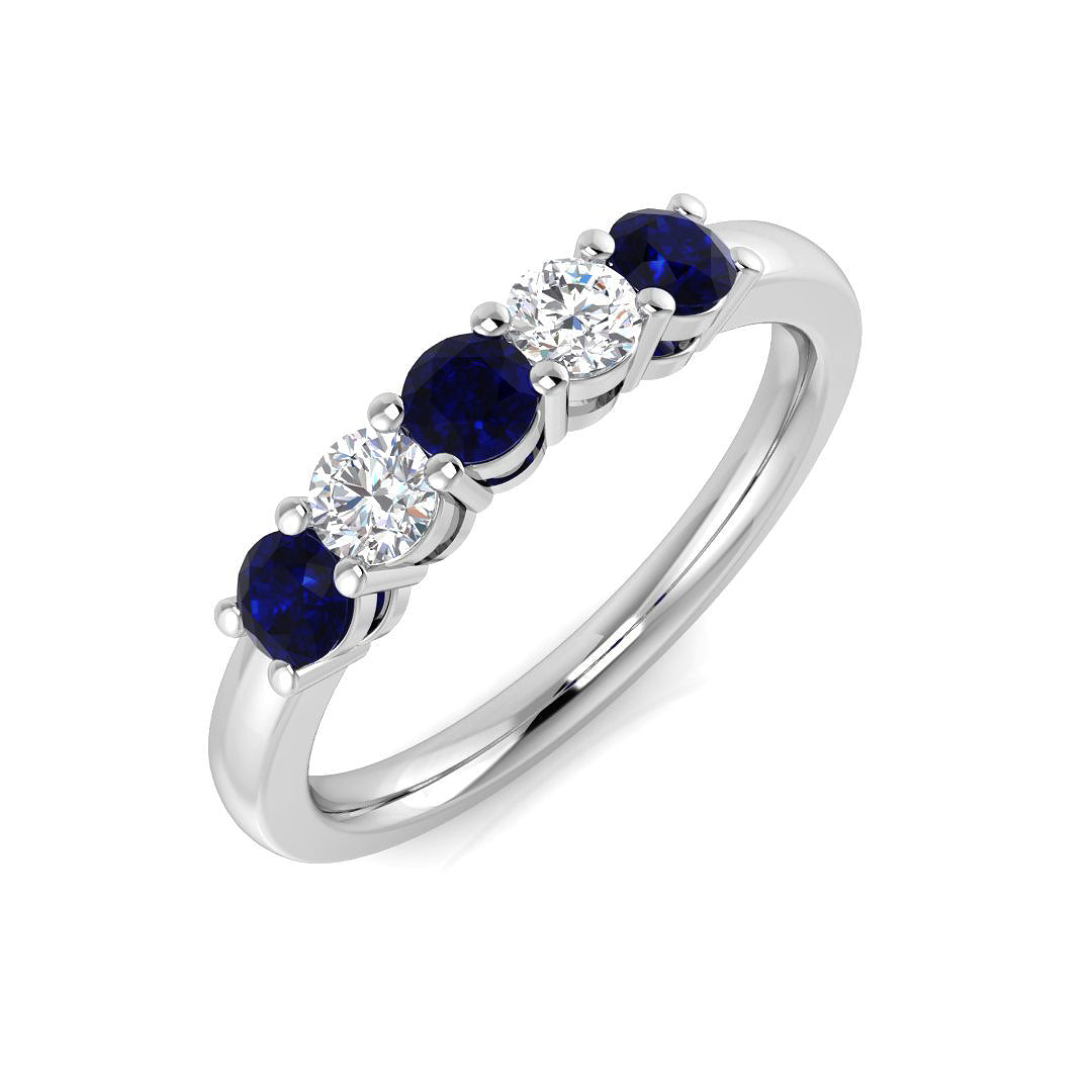 Five Stone Diamond Ring 0.63ct–1.73ct – SL8941~BS – 18k White Gold