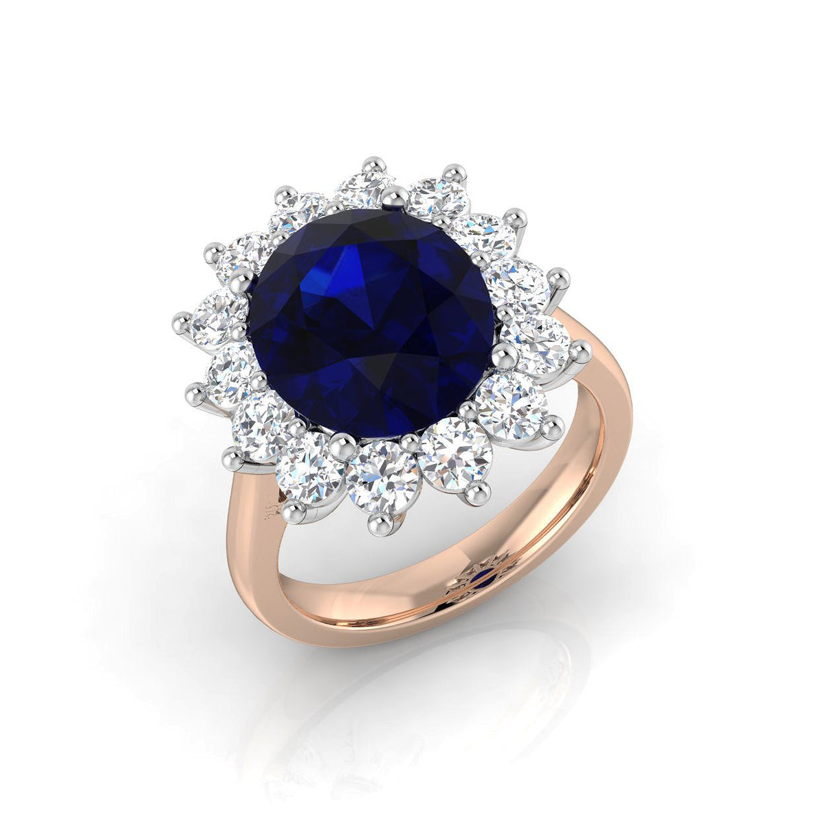Cluster Diamond Ring 3.67ct–7.06ct – SL9062~BS – 18k Rose Gold