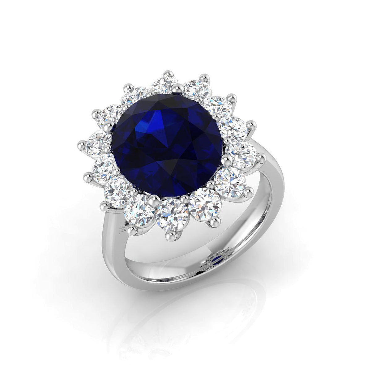Cluster Diamond Ring 3.67ct–7.06ct – SL9062~BS – 18k White Gold