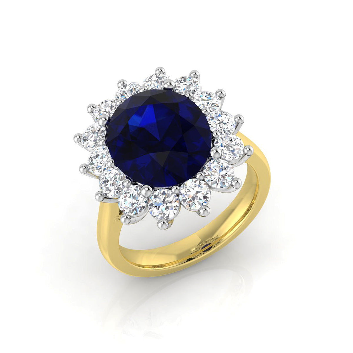 Cluster Diamond Ring 3.67ct–7.06ct – SL9062~BS – 18k Yellow Gold