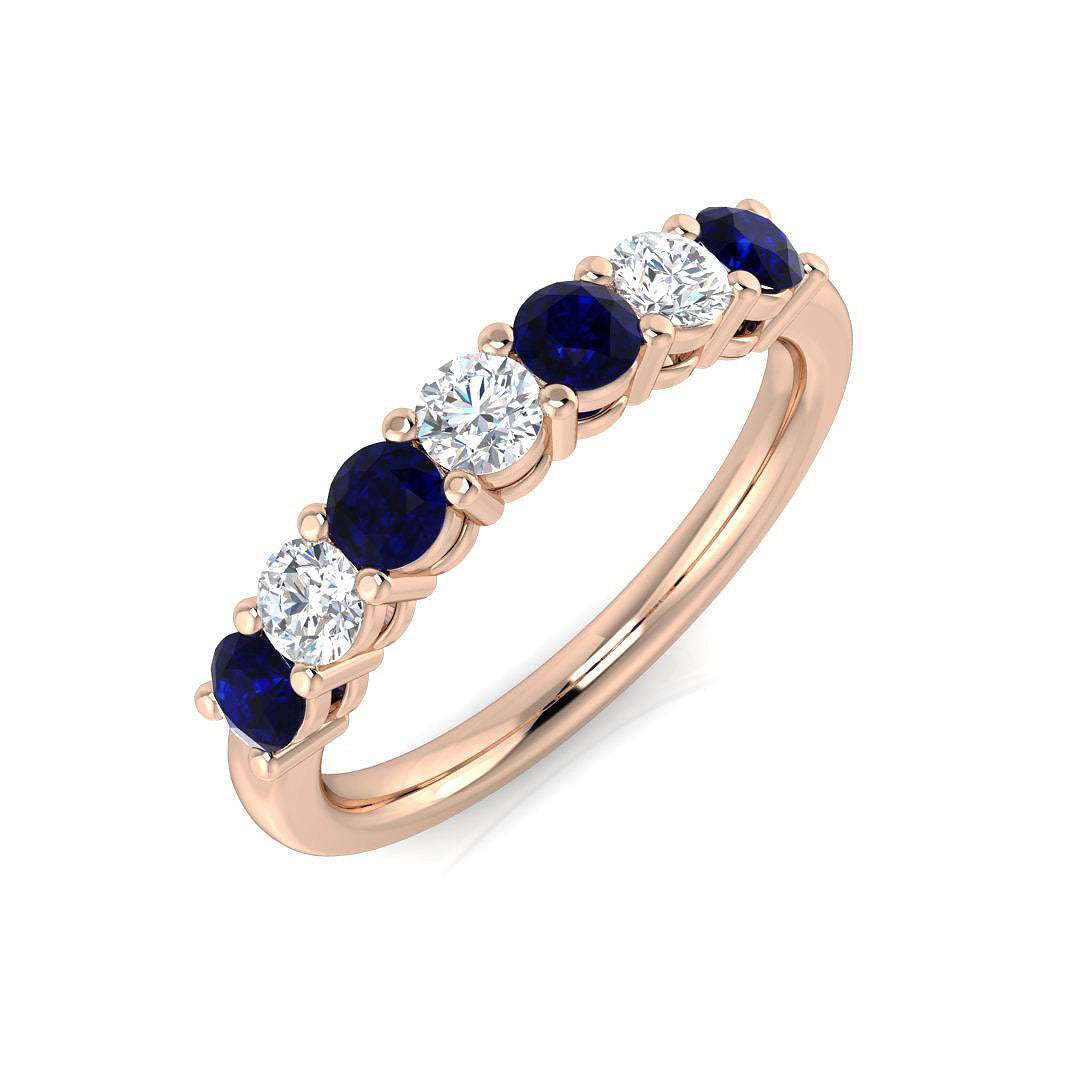 Multi Stone Diamond Ring 0.55ct–0.8ct – SL9059~BS – 18k Rose Gold