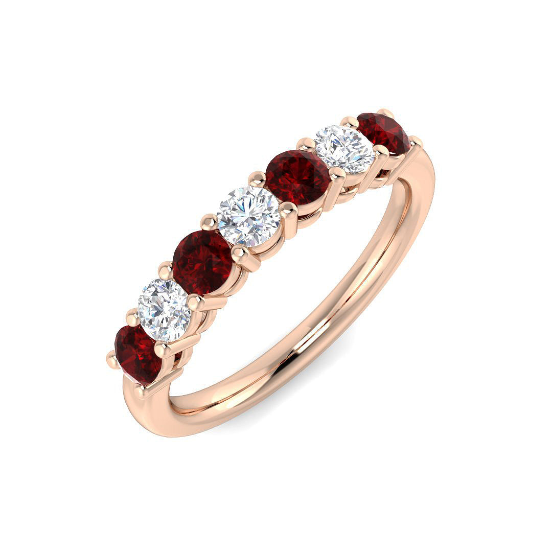 Multi Stone Diamond Ring 0.79ct–1.26ct – SL9056~RY – 18k Rose Gold