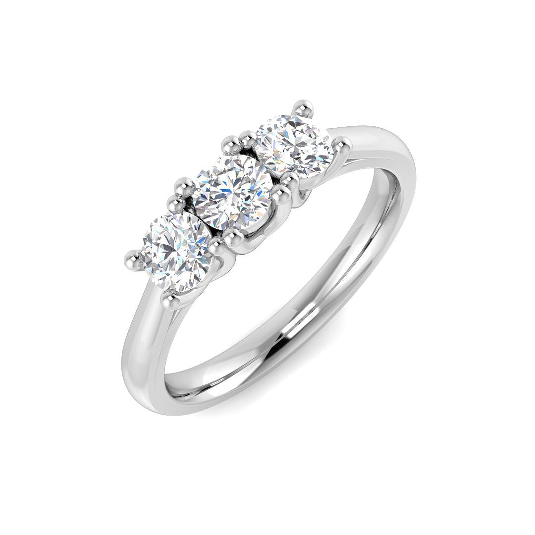 Three Stone Diamond Ring 0.75ct – SL9156 – 18k White Gold