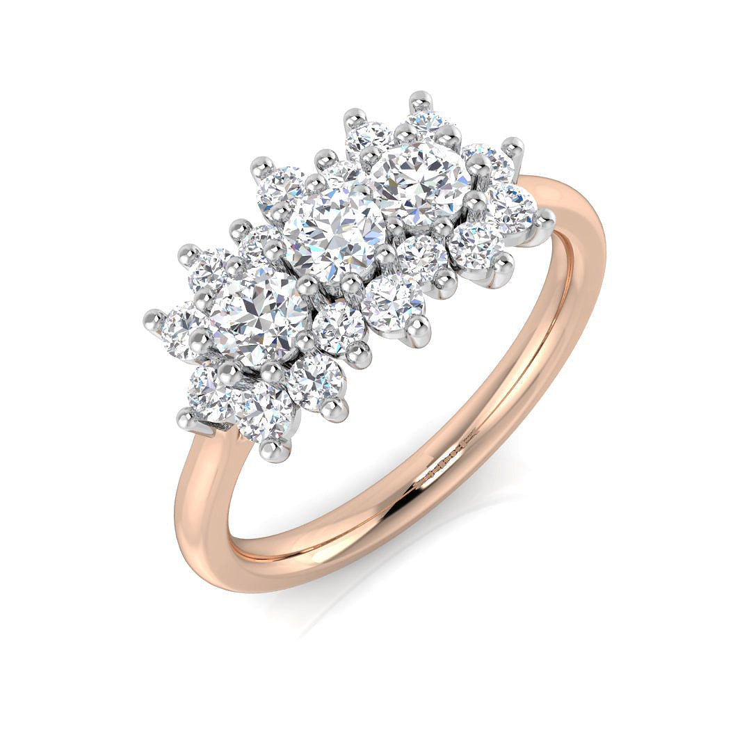 Boat Diamond Ring 0.52ct–1.91ct – SL8412 – 18k Rose Gold