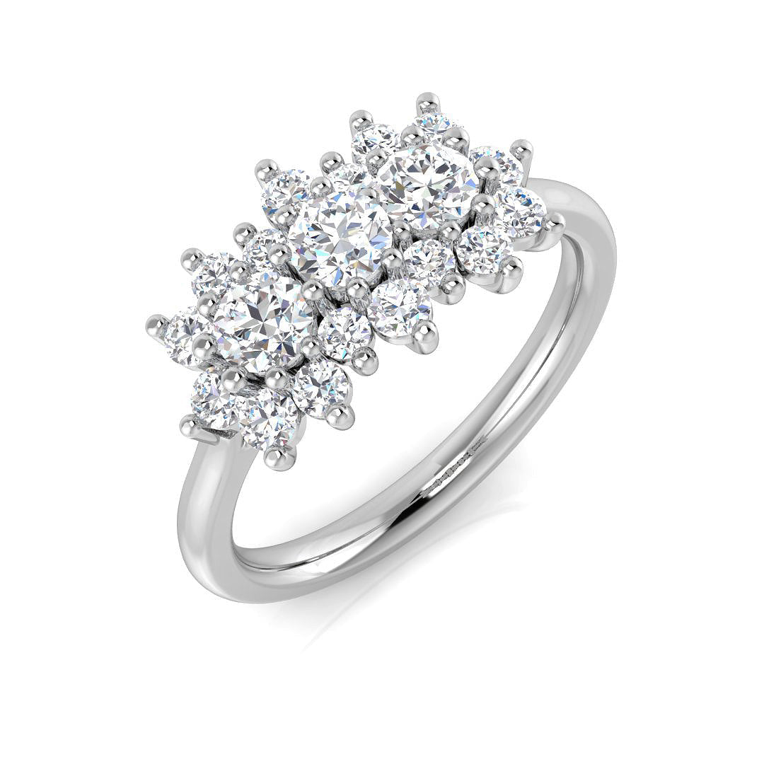 Boat Diamond Ring 0.52ct–1.91ct – SL8412 – 18k White Gold