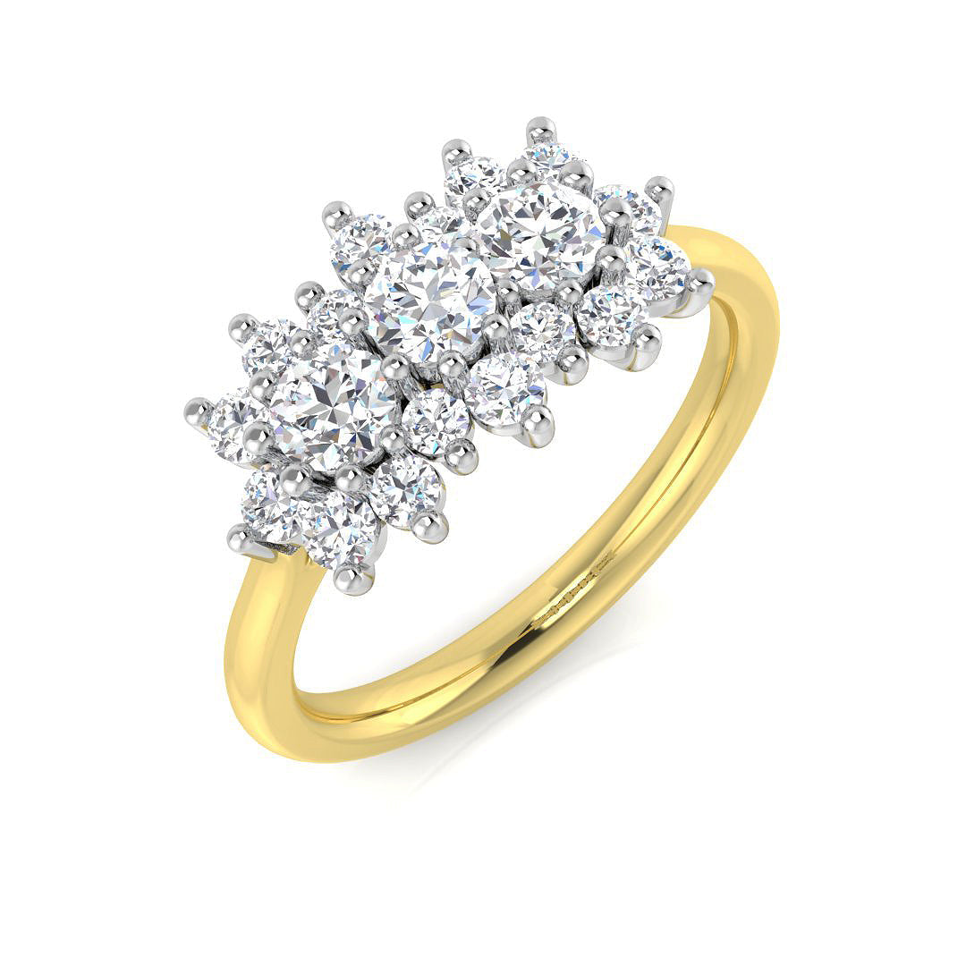 Boat Diamond Ring 0.52ct–1.91ct – SL8412 – 18k Yellow Gold