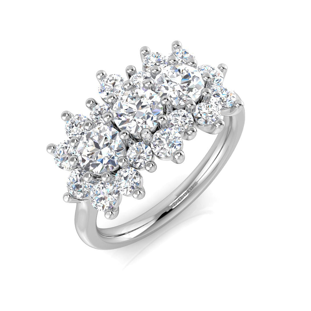 Boat Diamond Ring 0.52ct–1.91ct – SL8412 – 18k White Gold