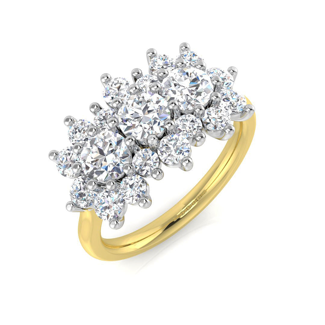 Boat Diamond Ring 0.52ct–1.91ct – SL8412 – 18k Yellow Gold