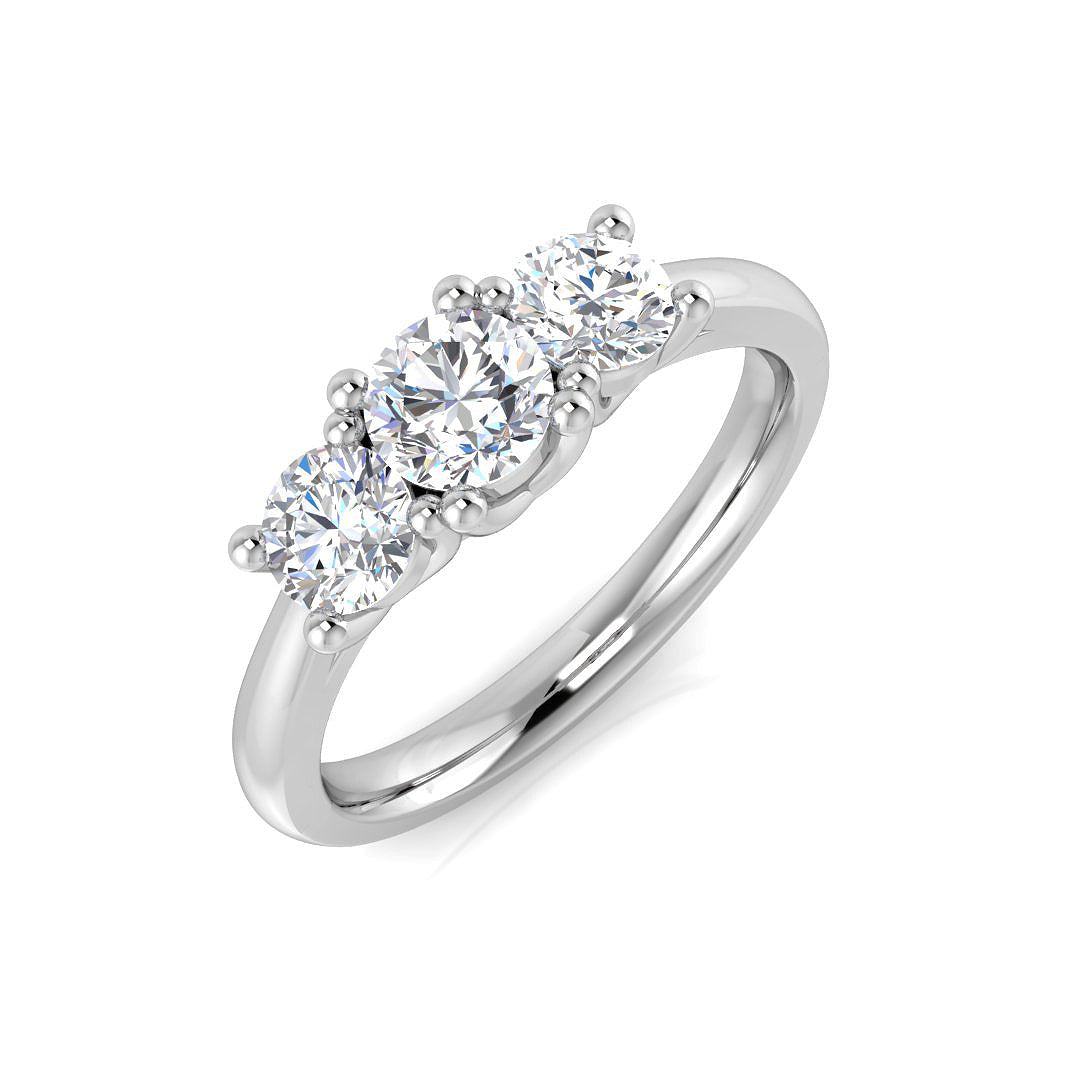 Three Stone Diamond Ring 1.05ct – SL9176A – 18k White Gold