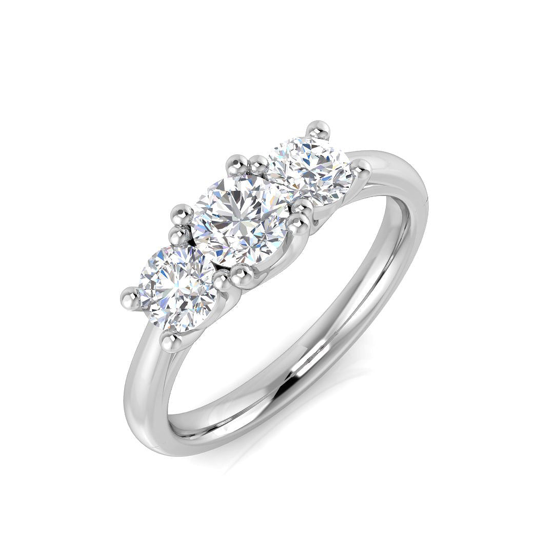 Three Stone Diamond Ring 1.05ct – SL9176 – 18k White Gold