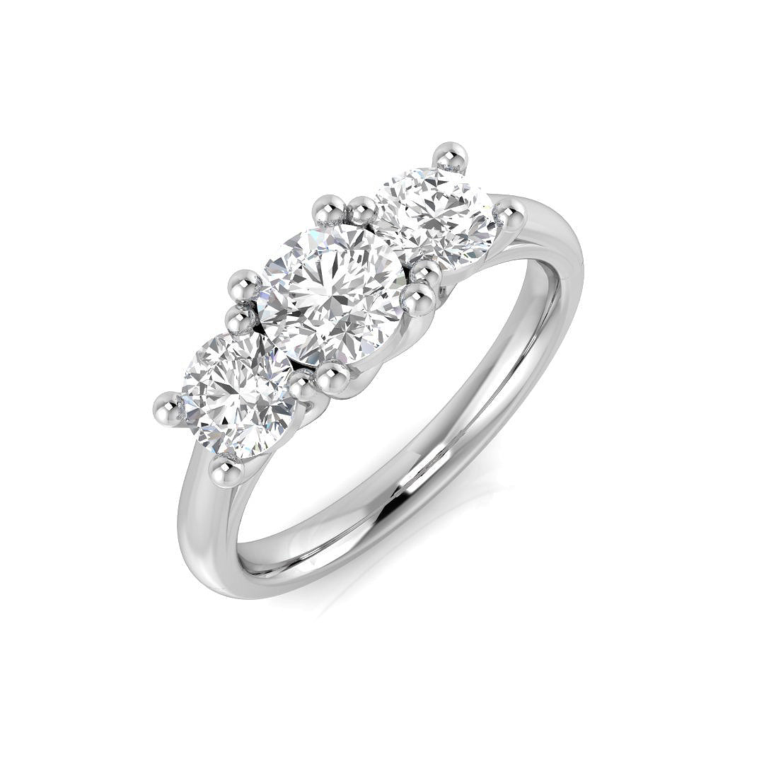 Three Stone Diamond Ring 1.35ct – SL9177 – 18k White Gold