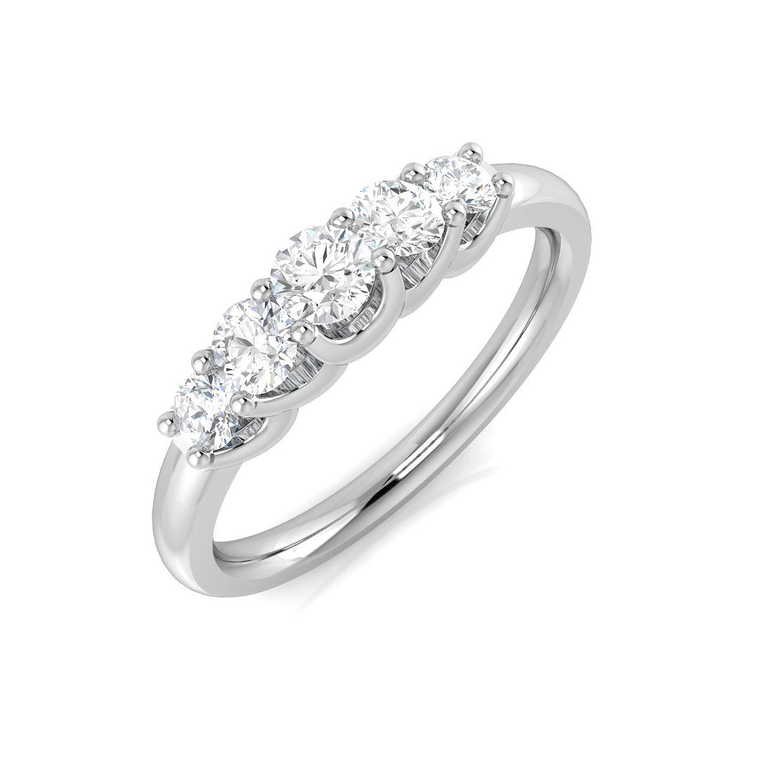 Five Stone Diamond Ring 0.7ct–0.94ct – SL9221 – 18k White Gold