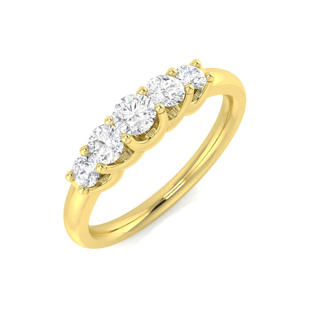 Five Stone Diamond Ring 0.7ct–0.94ct – SL9221 – 18k Yellow Gold