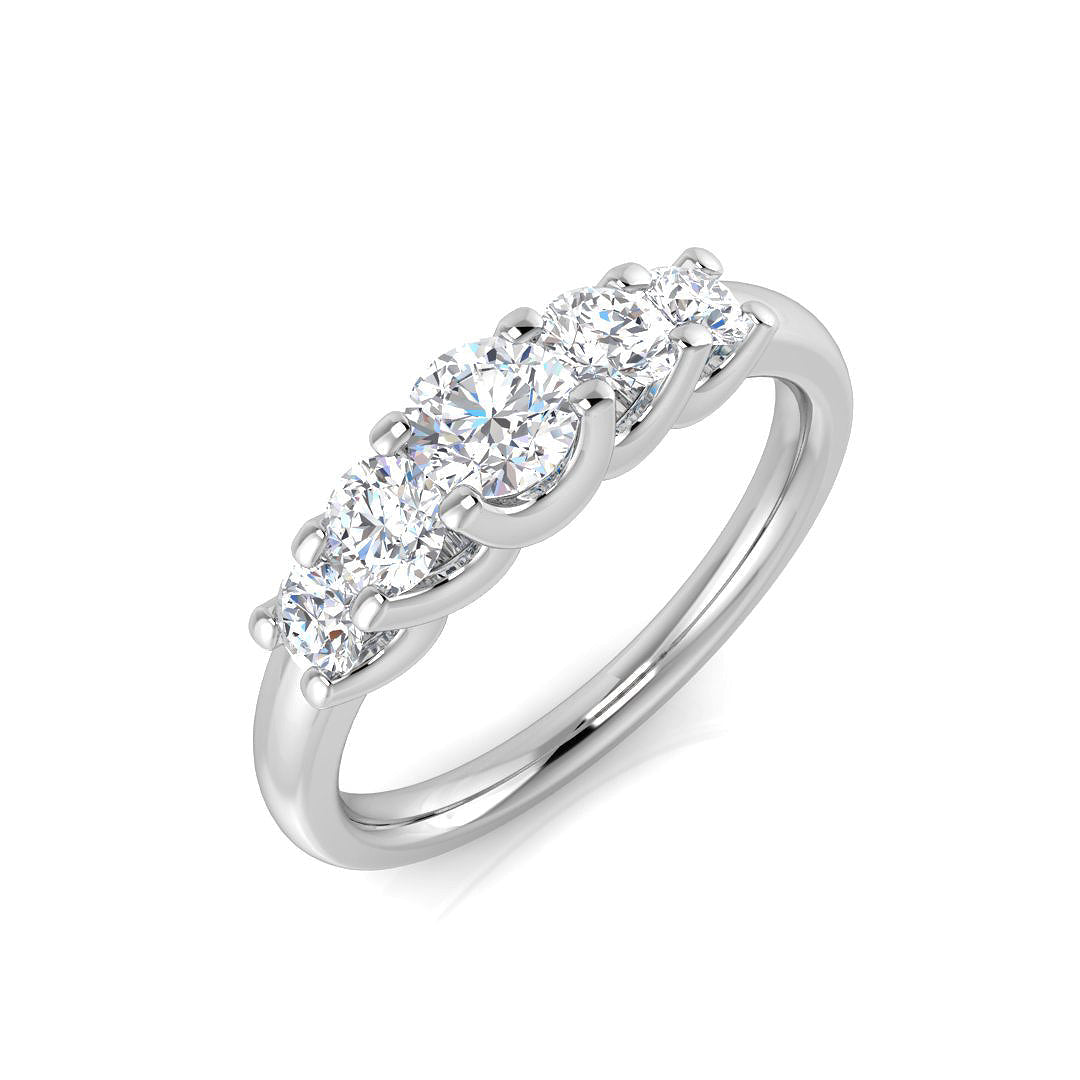 Five Stone Diamond Ring 0.7ct–0.94ct – SL9221 – 18k White Gold