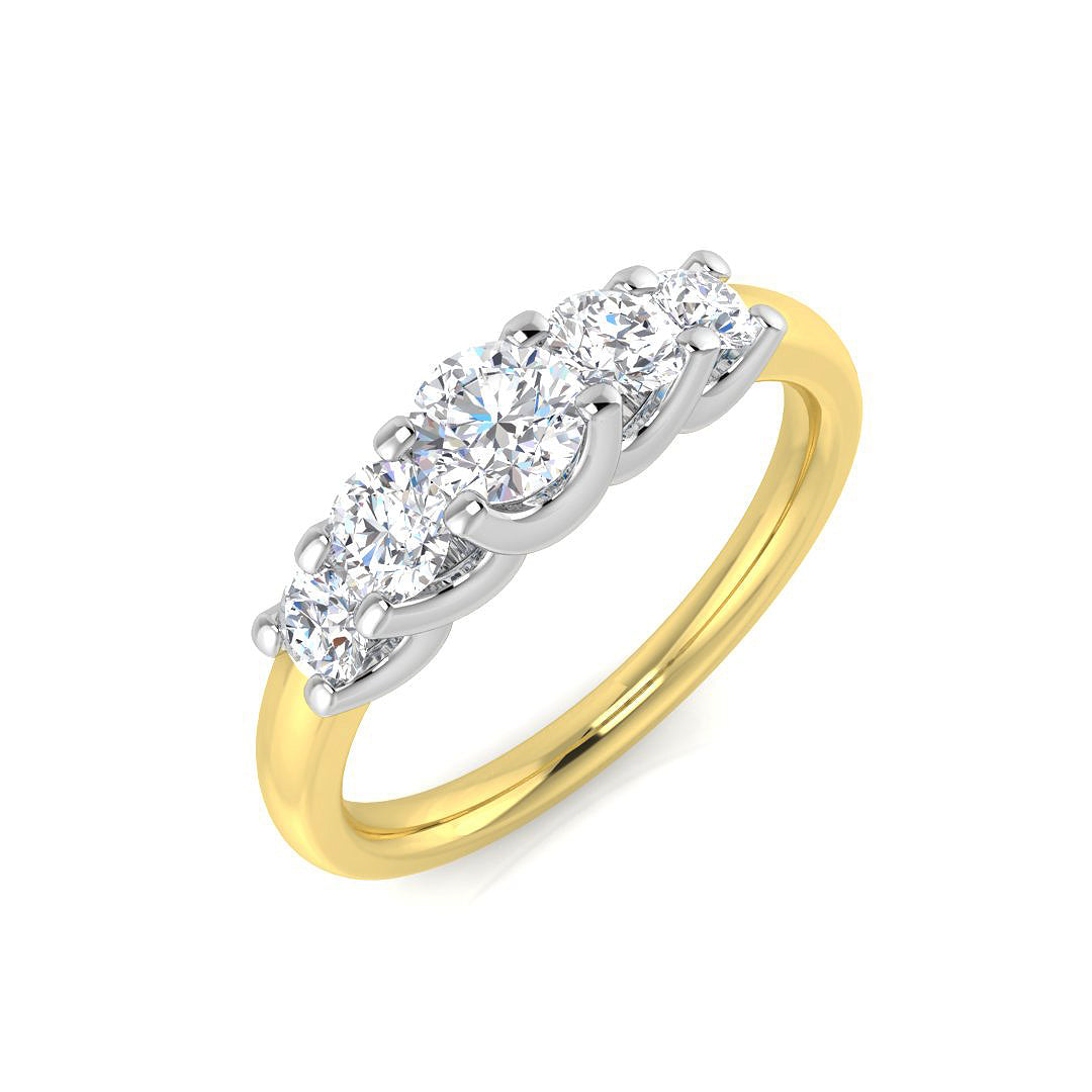 Five Stone Diamond Ring 0.7ct–0.94ct – SL9221 – 18k Yellow Gold