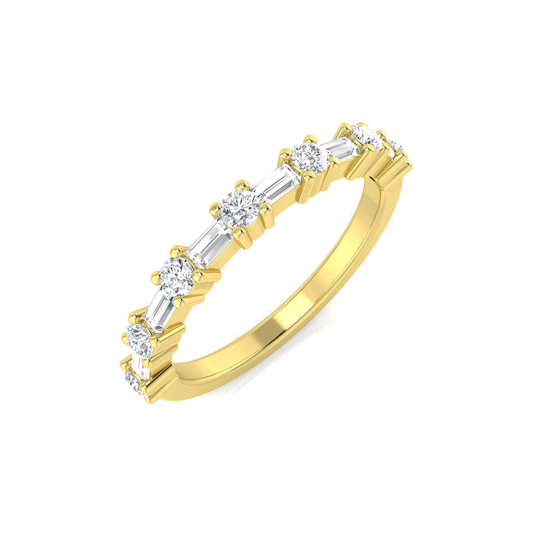 Half Eternity Diamond Ring 0.44ct – SL9245 – 18k Yellow Gold