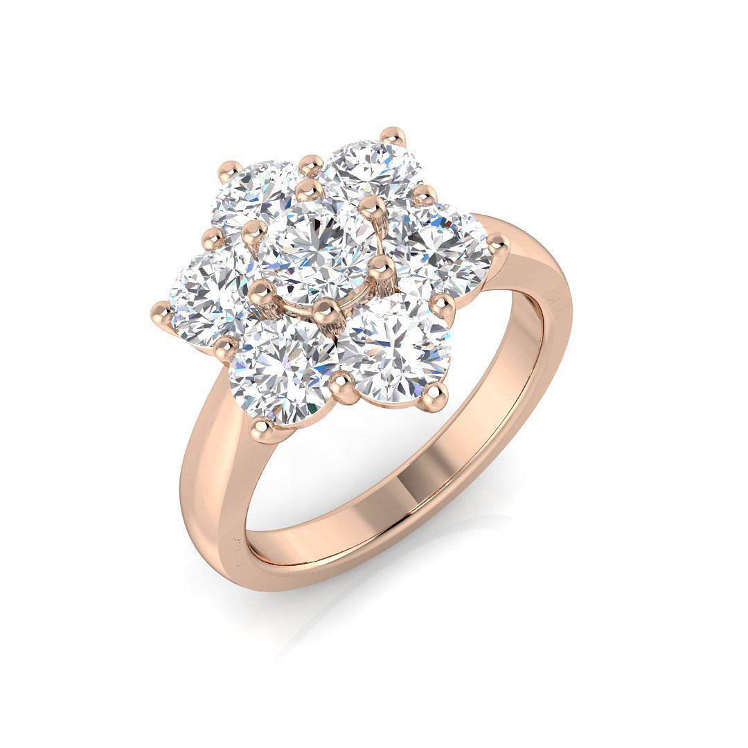 Multi Stone Diamond Ring 0.22ct–4.79ct – SL8523 – 18k Rose Gold