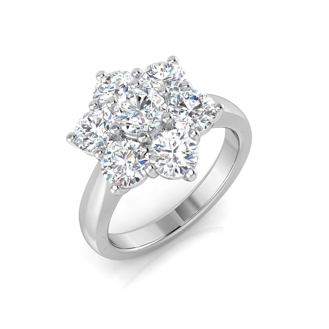 Multi Stone Diamond Ring 0.22ct–4.79ct – SL8523 – 18k White Gold
