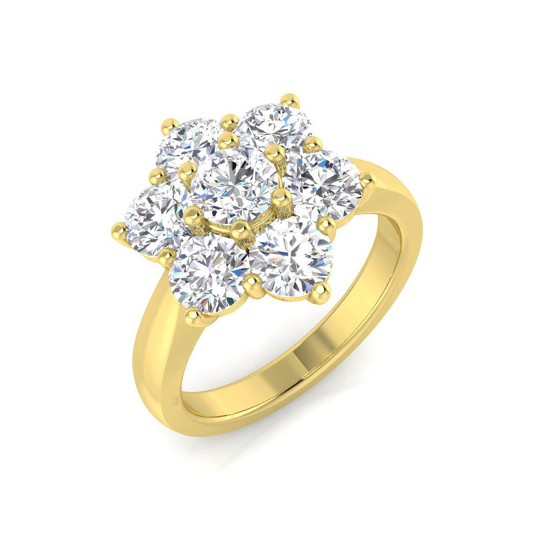 Multi Stone Diamond Ring 0.22ct–4.79ct – SL8523 – 18k Yellow Gold