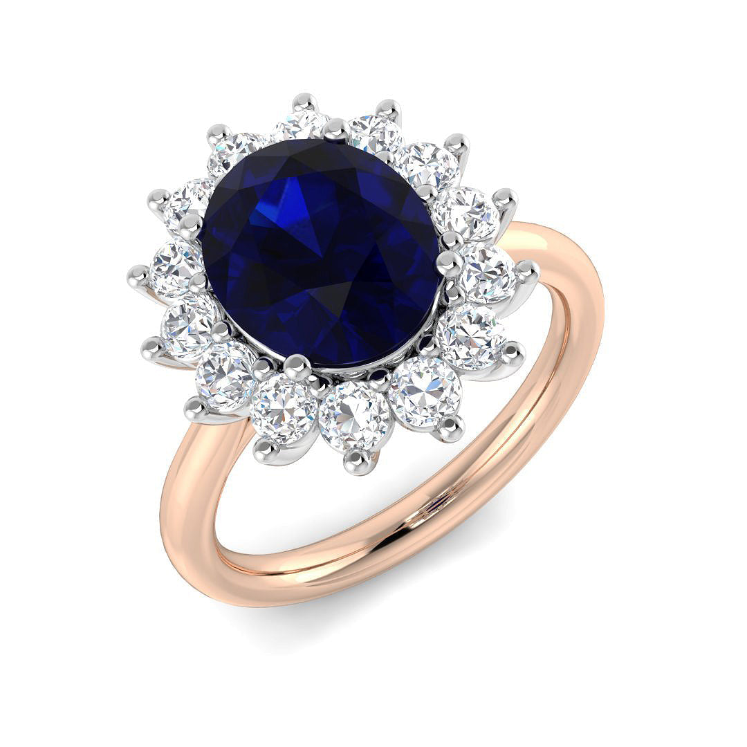 Cluster Diamond Ring 3.67ct–7.06ct – SL9062~BS – 18k Rose Gold