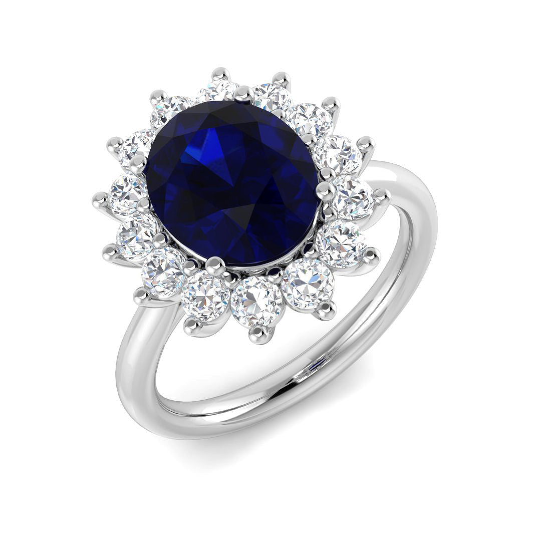 Cluster Diamond Ring 3.67ct–7.06ct – SL9062~BS – 18k White Gold
